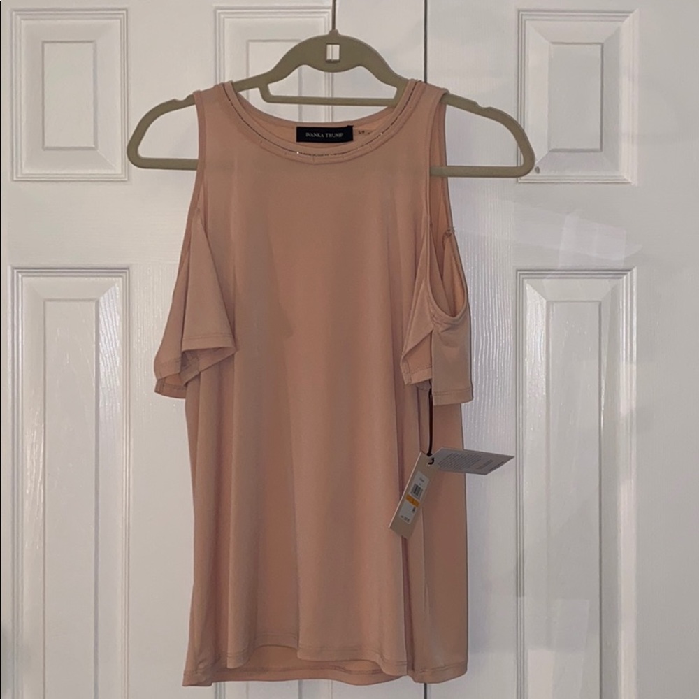 Pink top with cut out shoulders